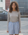 BASERANGE elastic waist striped shorts BAS-SHOLE-PO-SU25-TW MATRIX STRIPE